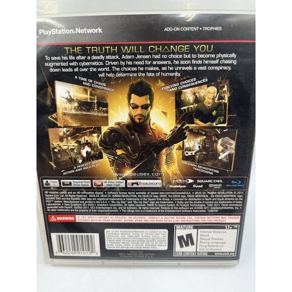 Deus Ex: Human Revolution PlayStation 3, 2011, Tested Working - Picture 3 of 6